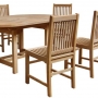 set 36 -- kuai side chairs (ch-0167) & 41 x 47-67 inch oval extension table (tbd-a025)